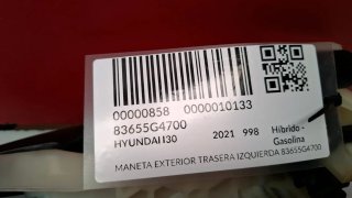 Maneta Exterior Trasera Izquierda Hyundai I30
