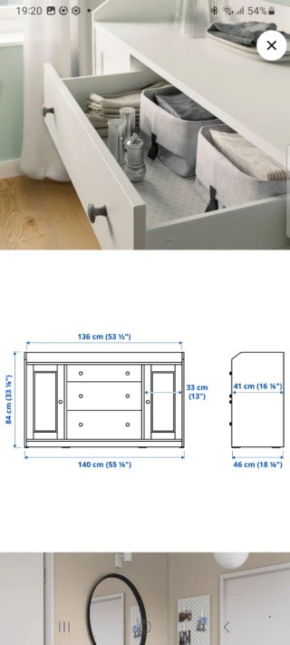 Aparador HAUGA Ikea Blanco