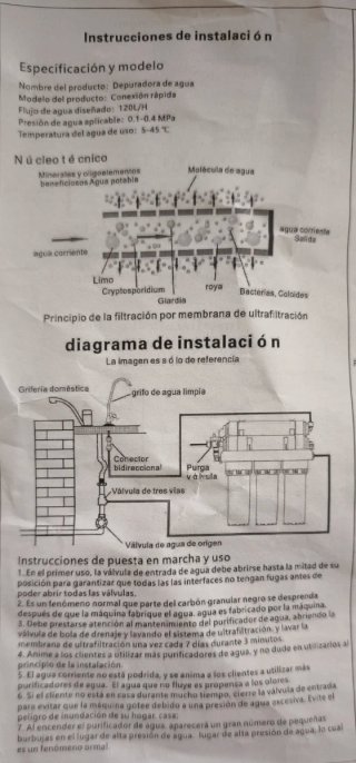 Filtro Purificador de Agua para Cocina