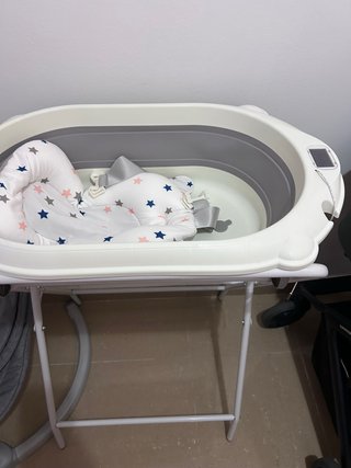 Bañera Plegable para Bebé con Soporte