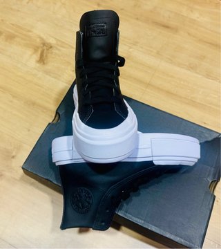 Converse Negras Plataforma Talla 35