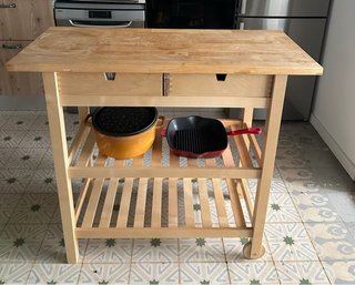 Isla de cocina IKEA FÖRHÖJA con 2 cajones