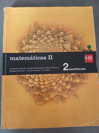 Libro Matemáticas II, 2° bachillerato