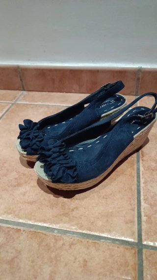 Sandalias Plataforma Woman Mari Paz Azul