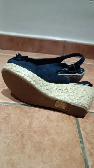 Sandalias Plataforma Woman Mari Paz Azul
