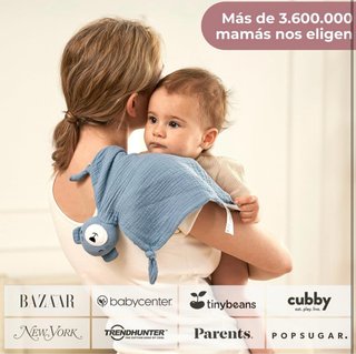 Pañuelo muselina bebé azul