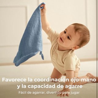 Pañuelo muselina bebé azul