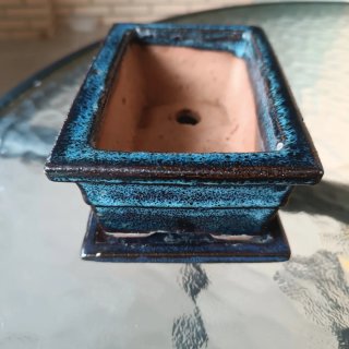 Mini Jardinera de Terracota Azul