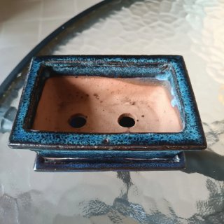 Mini Jardinera de Terracota Azul