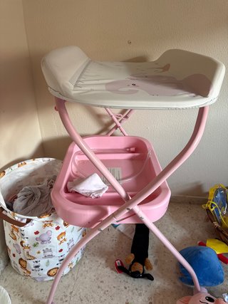 Bañera/cambiador Plegable para Bebé con Cambiador