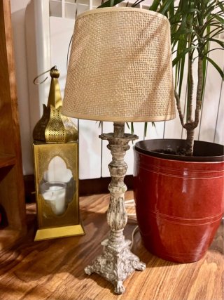 Lámpara Zara Home Beige/Marrón Tela/Yute