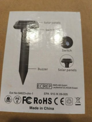 Ahuyentador de roedores solar