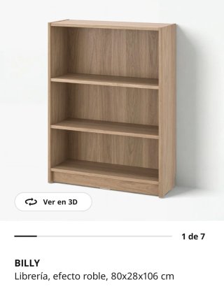 Librería Billy IKEA Efecto Roble