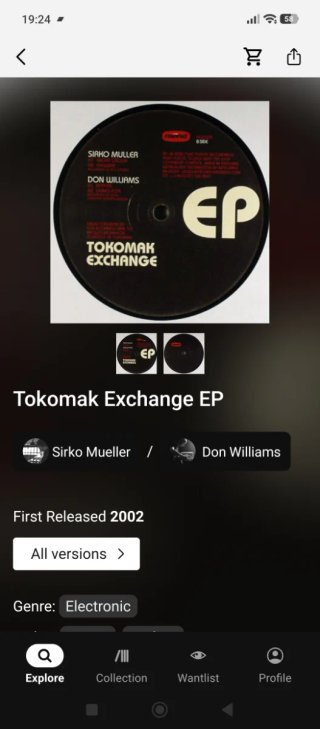 Vinilo Tokomak Exchange EP