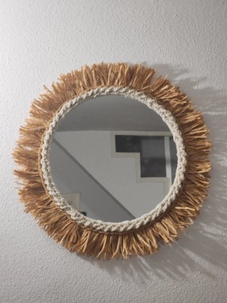 Espejo Decorativo Redondo artesanal