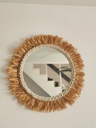 Espejo Decorativo Redondo artesanal