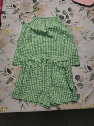 Conjunto cuadros verde y blanco