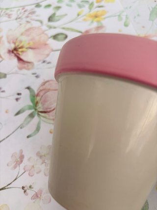 Maceta para Bonsái Rosa y Crema
