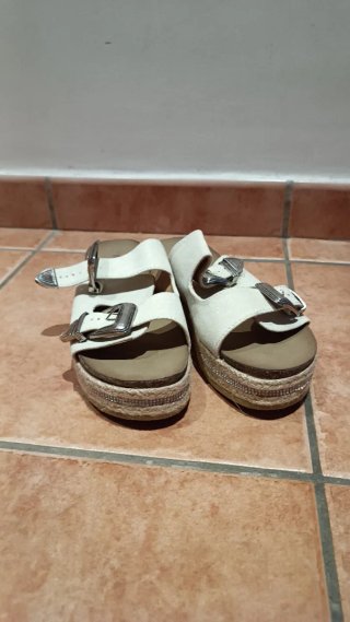 Sandalias de Plataforma con Esparto