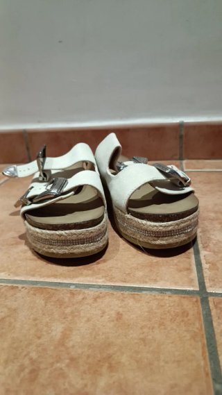 Sandalias de Plataforma con Esparto