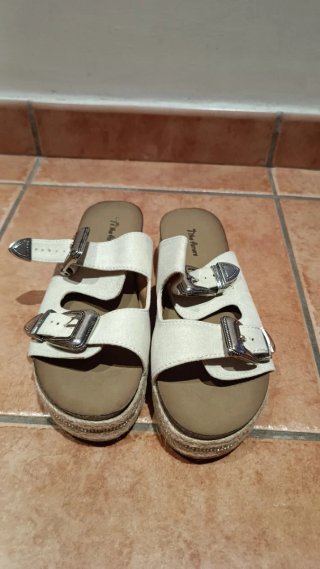 Sandalias de Plataforma con Esparto