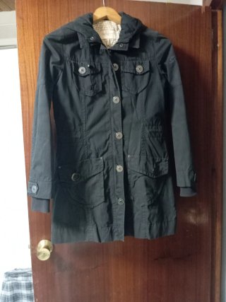 Abrigo Negro Springfield Talla 40