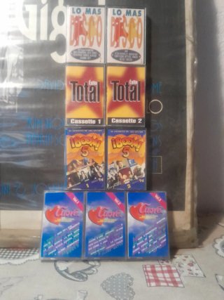 Lote 9 Casetes Lo Mas Disco, Total, iBoom, Cuore