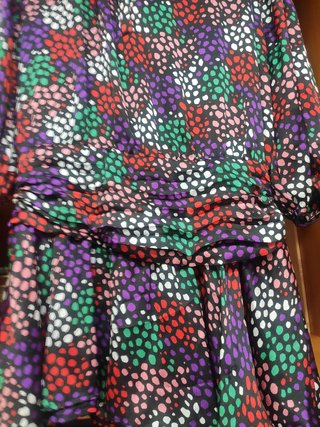 Vestido de Lunares Multicolor Manga Larga