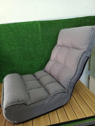 COSTWAY Silla de Suelo Plegable y Ajustable, Gris