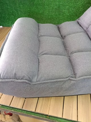 COSTWAY Silla de Suelo Plegable y Ajustable, Gris