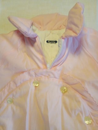 Buzo acolchado rosa bebé niña