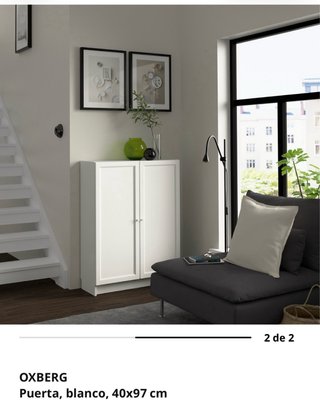 2 Puertas de Armario IKEA OXBERG Blancas