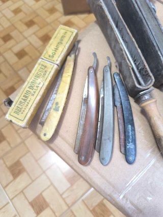 Lote de Material de Barbería Antiguo