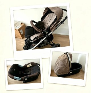 Carrito de bebé dos piezas + silla de coche