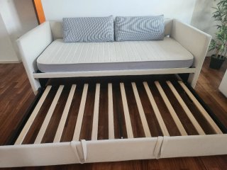Sofá Cama Blanco incluye 2 colchones