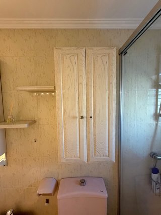 Conjunto Muebles Baño Blanco Decapé y Mármol