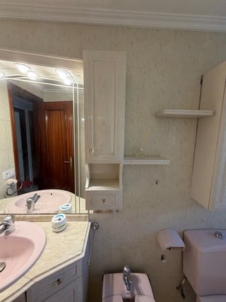 Conjunto Muebles Baño Blanco Decapé y Mármol