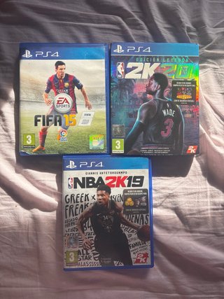Juegos PS4: FIFA 15, NBA 2K19, NBA 2K20