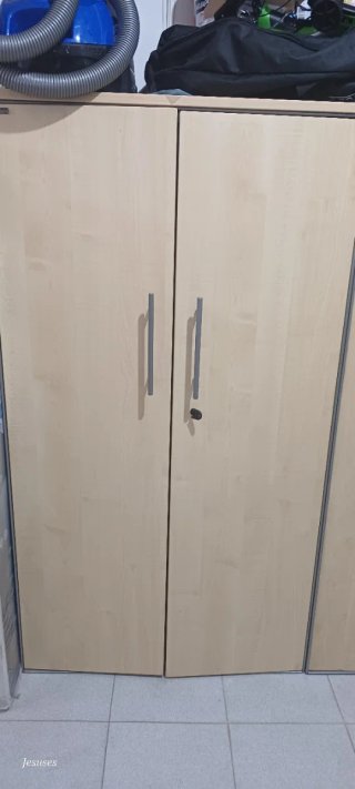 2 Armarios Kemen Metal/Madera Beige/Plata