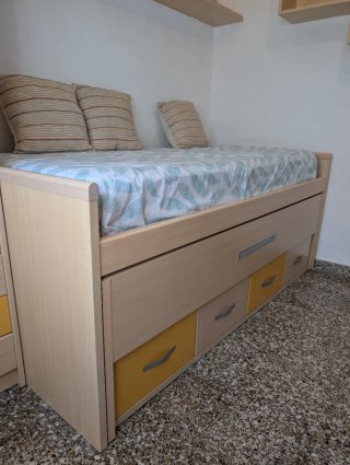 Conjunto Dormitorio Juvenil con Cama Nido