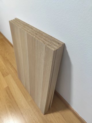 4 baldas PAX roble 75cm
