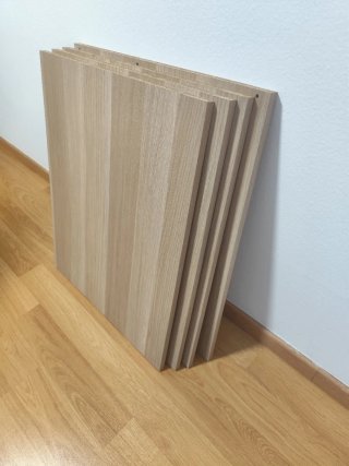 4 baldas PAX roble 75cm
