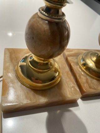 2 Pies de Lámpara de Mesa Vintage