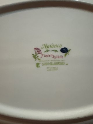 Fuente Ovalada Flowers & Fruits