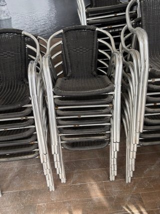 Set de 40 Sillas de Terraza Aluminio y Ratán