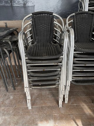 Set de 40 Sillas de Terraza Aluminio y Ratán