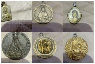 Lote 6 Medallas Religiosas Antiguas
