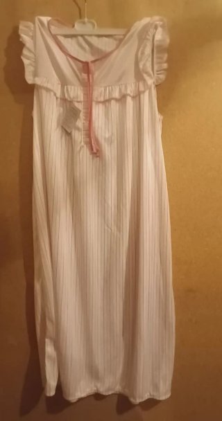 Camisón Blanco con Rayas