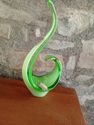 Cenicero o Centro de Mesa Murano Verde.