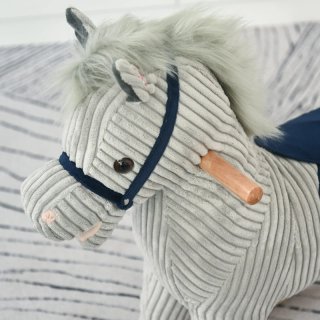Caballito balancín infantil gris